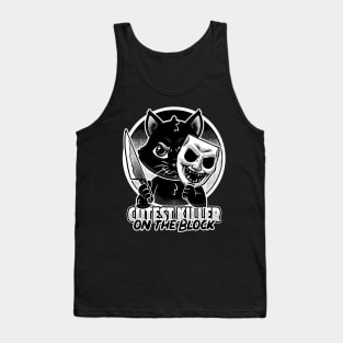 Cute Cat Killer - Dark Psycho Pet Humor Tank Top